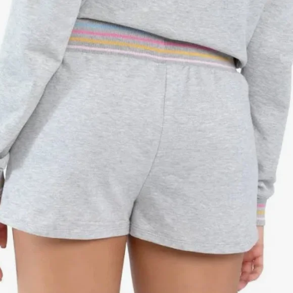 SUNDOWN BY SPLENDID HEAT PLAYA DRAWSTRING ELASTIC RIBBED WAIST SHORTS L - Picture 2 of 9